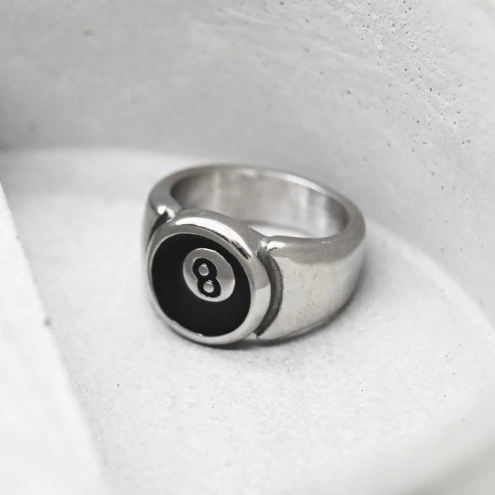 Silver 8 Ball Ring